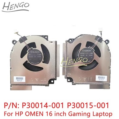 P30014-001 P30015-001 New For HP OMEN 16-am TPN-Q304 CPU GPU Cooling Fan DC12V
