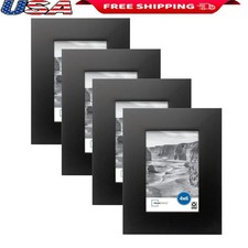Set of 4 Modern Black Photo Frames Vertical Horizontal Display Home Office New