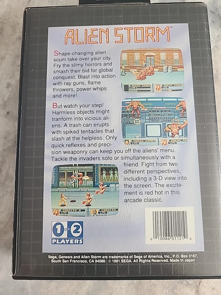 Alien Storm - Sega Genesis (1991) CIB Completo con Juego y Manual Auténtico Probado Foto 3 de 4