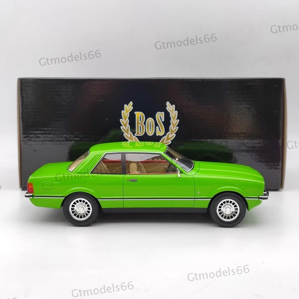 BOS 1/18 Ford Taunus TC2 Ghia 1976 Green BOS167 Resin Model Car Collection Used - Image 3 of 4