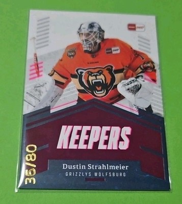 DEL Eishockey Tradingcard Para Keepers 36/80 Dustin Strahlmeier Wolfsburg 