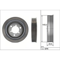 INA 544 0145 10 Riemenscheibe Kurbelwelle FüR Peugeot Citroen Fiat