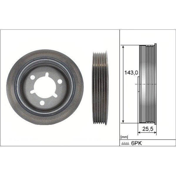 INA 544 0145 10 Riemenscheibe Kurbelwelle FüR Peugeot Citroen Fiat-image