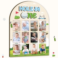 3D My First Year Photo Frame Board Fits 2 x 3 Inch Photo