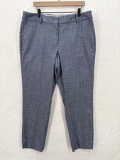 Talbots Pants Womens 16 Blue Hampshire Straight Ankle Work Wear Career Office