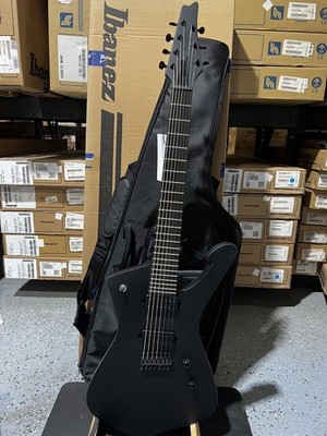 Ibanez Iron Label Iceman 7-string Electric Guitar - Black Flat