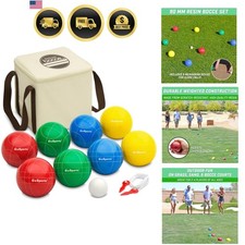 90 mm Bocce Ball Sets - Outdoor Lawn Game - Composite or Resin
