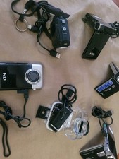 TEN Portable Handheld Camcorders In Excellent Condition w/ cords and case