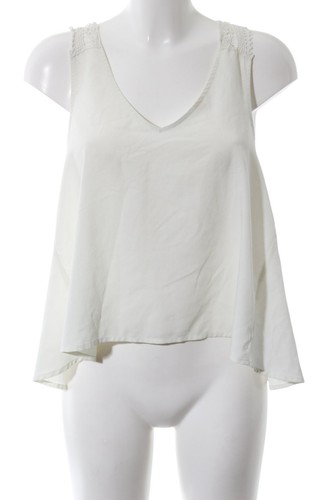 FOREVER 21 Top de encaje Mujeres Talla EU 40 blanco look casual - Imagen 3 de 5