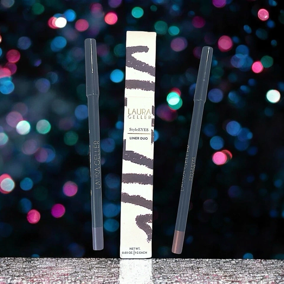 LAURA GELLER StyleEYES Liner Duo in Royal Plum and Warm Cocoa 0.03 OZ EACH NIB - Image 2 of 4
