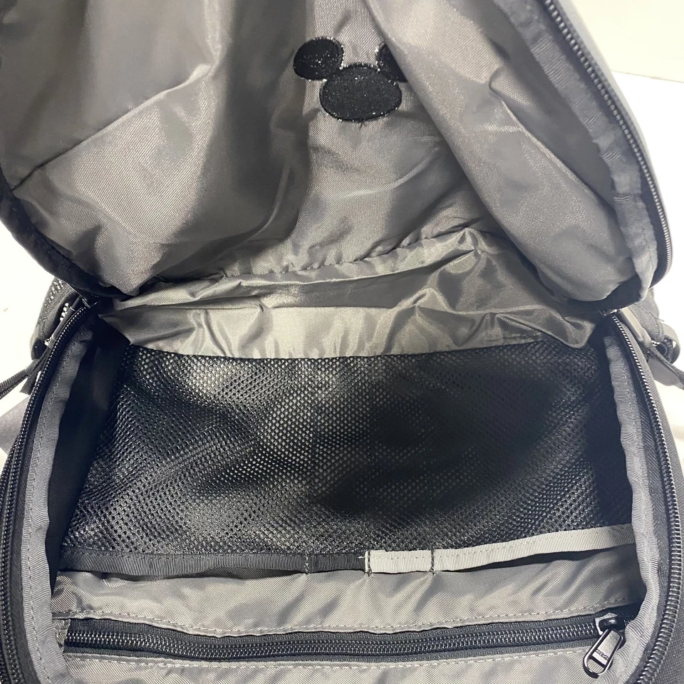 Mochila de viagem durável The North Face carvão Mickey Mouse resistente - Imagem 4 de 4