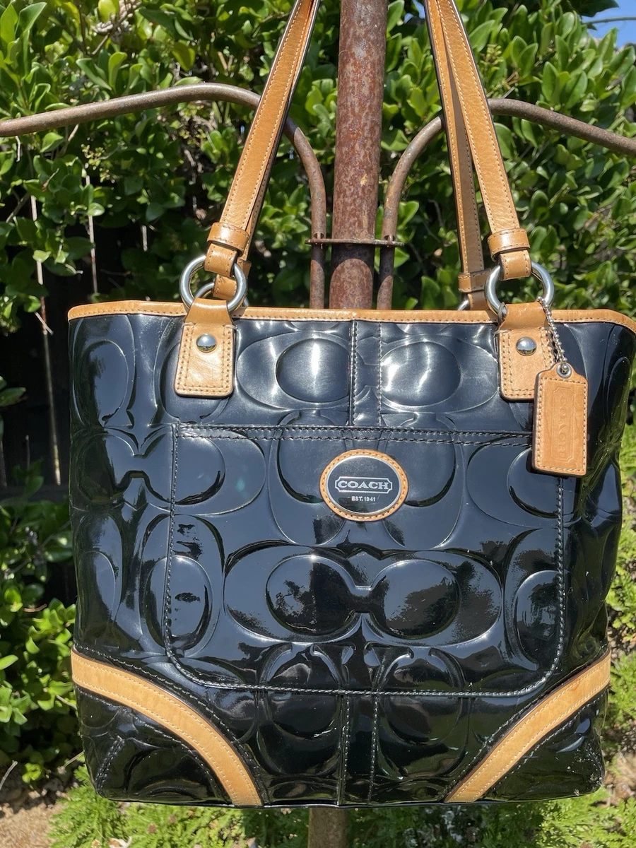 coach black patent embossed products for sale | eBay