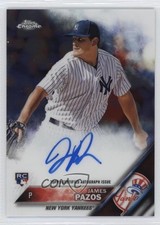 2016 Topps Chrome Rookie Auto James Pazos #RA-JPA Auto n1u
