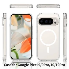 Clear Magnetic Case for Google Pixel 9 Pro XL/9 / 9 Pro/9A Slim Transparent Case