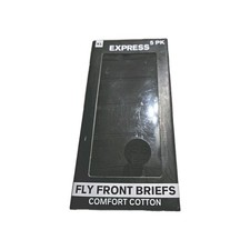 5 Pack EXPRESS Mens XL Fly Front Comfort Cotton Logo Briefs Underwear Assorted