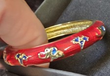 Childrens Size 5 Hinged Elephant Bangle, NEW