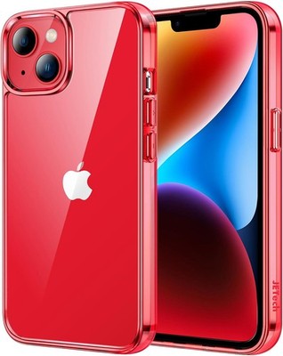 JETech Hülle für iPhone 14 6,1 Zoll, Anti-Vergilbung Handyhülle, Schutzhülle rot