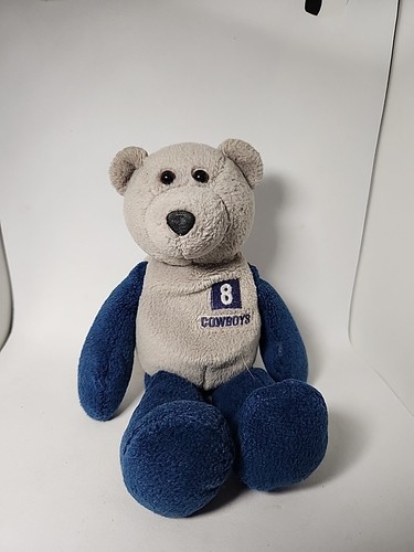 Vintage 1999 Dallas Cowboys #8 TROY AIKMAN Plush Bear 8" Limited Treasures - Picture 2 of 7
