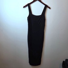 Good American Midi Maxi Bodycon Sheath Little Black Dress Size 1