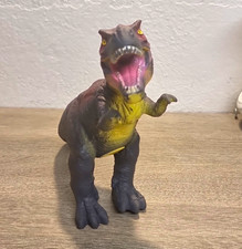 T-Rex Dinosaurier Figur Dekofigur aus weichen gummi braun/gelb Deko-Figur