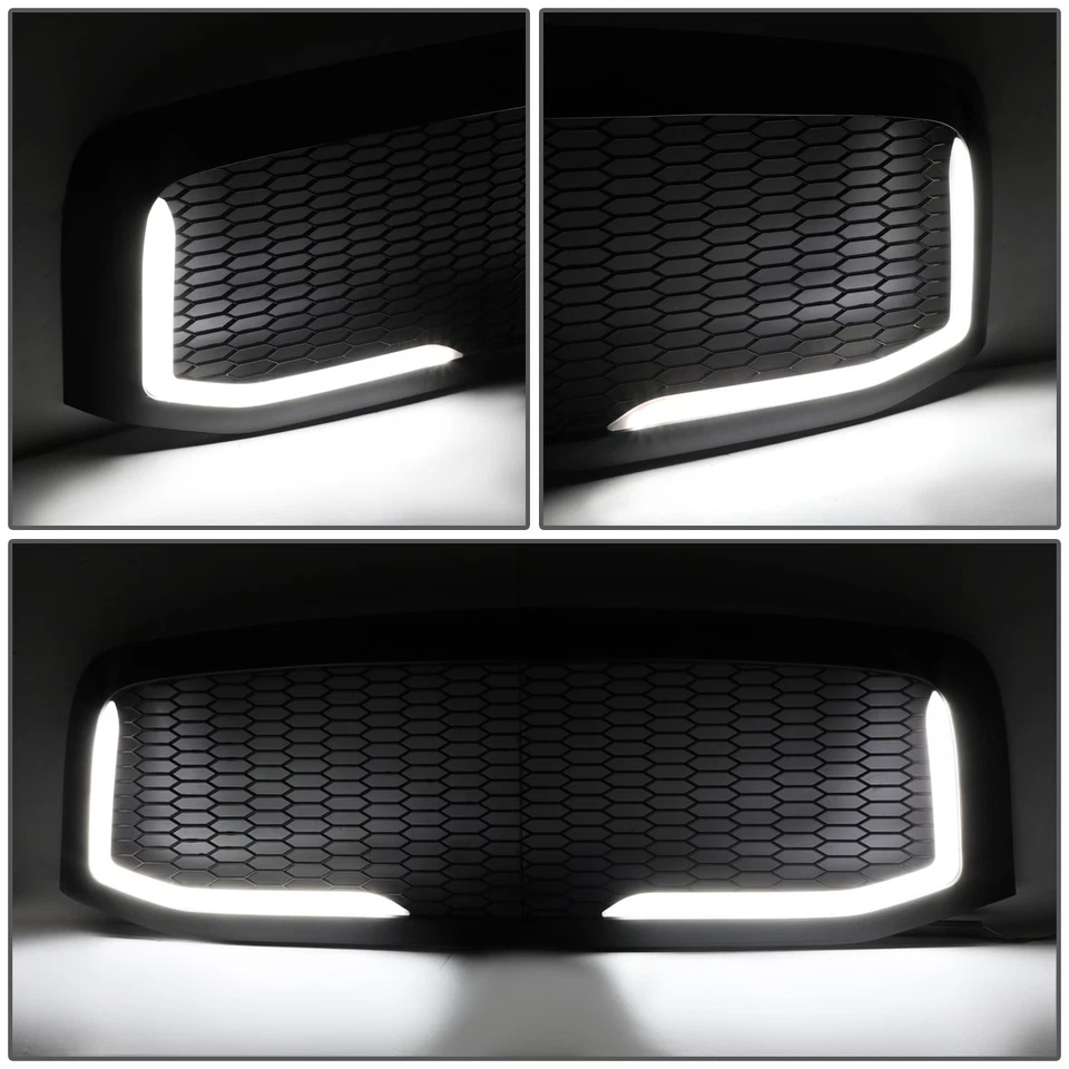 [U-LED DRL]PARA 06-09 RAM 1500 2500 3500 REJILLA PARACHOQUES DELANTERO MALLA PANAL MATE Foto 3 de 4