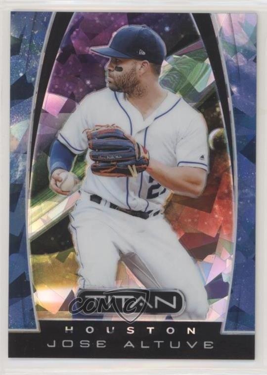 2019 Panini Chronicles Titan Blue Ice Prizm 98/99 Jose Altuve #15 04br