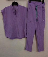 Figs Scrub Set Rafaela Top Size S And Yola HW Pants Size XS In Lilac Dawn