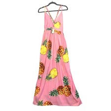 L'Atiste by Amy Halter Maxi Dress NWT Women's Sz XS/S Pink Pineapple Express