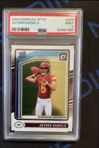 2024 Panini Donruss Optic Jayden Daniels #248 PSA 9 MINT Rated Rookie Commanders