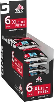 GIZEH Black XL Slim Filter 6mm