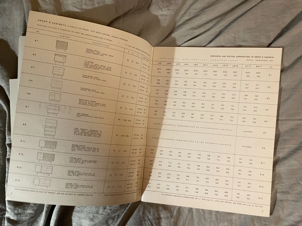 Jens Risom Design Price List Catalog 1960 Furniture Vintage MCM Tables Desks - Image 4 of 4