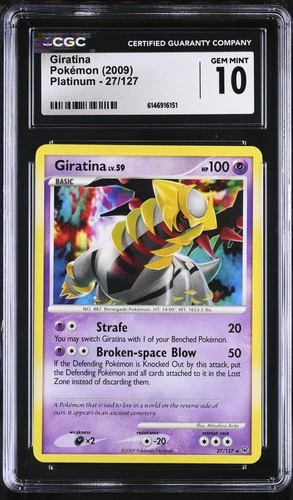 CGC 10 GEM MINT Giratina 27/127 Platinum Non Holo Rare Pokemon Card