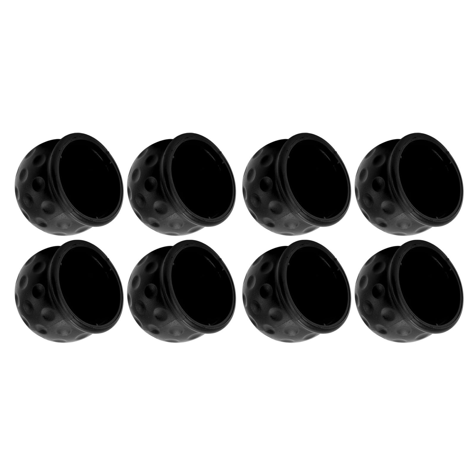 Black 8Pcs Truck Tow Ball Cover 50mm Strong Protection Soft Rugged Trailer Hitch