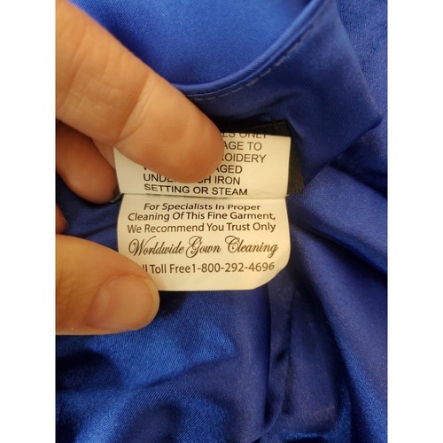 JVN by Jovani Womens Royal Blue Halter Open Back Semi-Formal Dress Size 0 Nwt - Picture 6 of 8