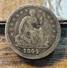 1844 Seated Liberty Half Dime Nice Original VF Details CHRC