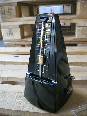 Metronom SCHWARZ, EDEL, mechanisch, Rhythmus, Taktgeber, Piano, Klavier, Gitarre