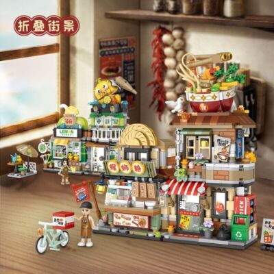 LOZ mini Blocks Kids Building Toys Chinese Snack Bar Girls Boys Gift 1294 1295