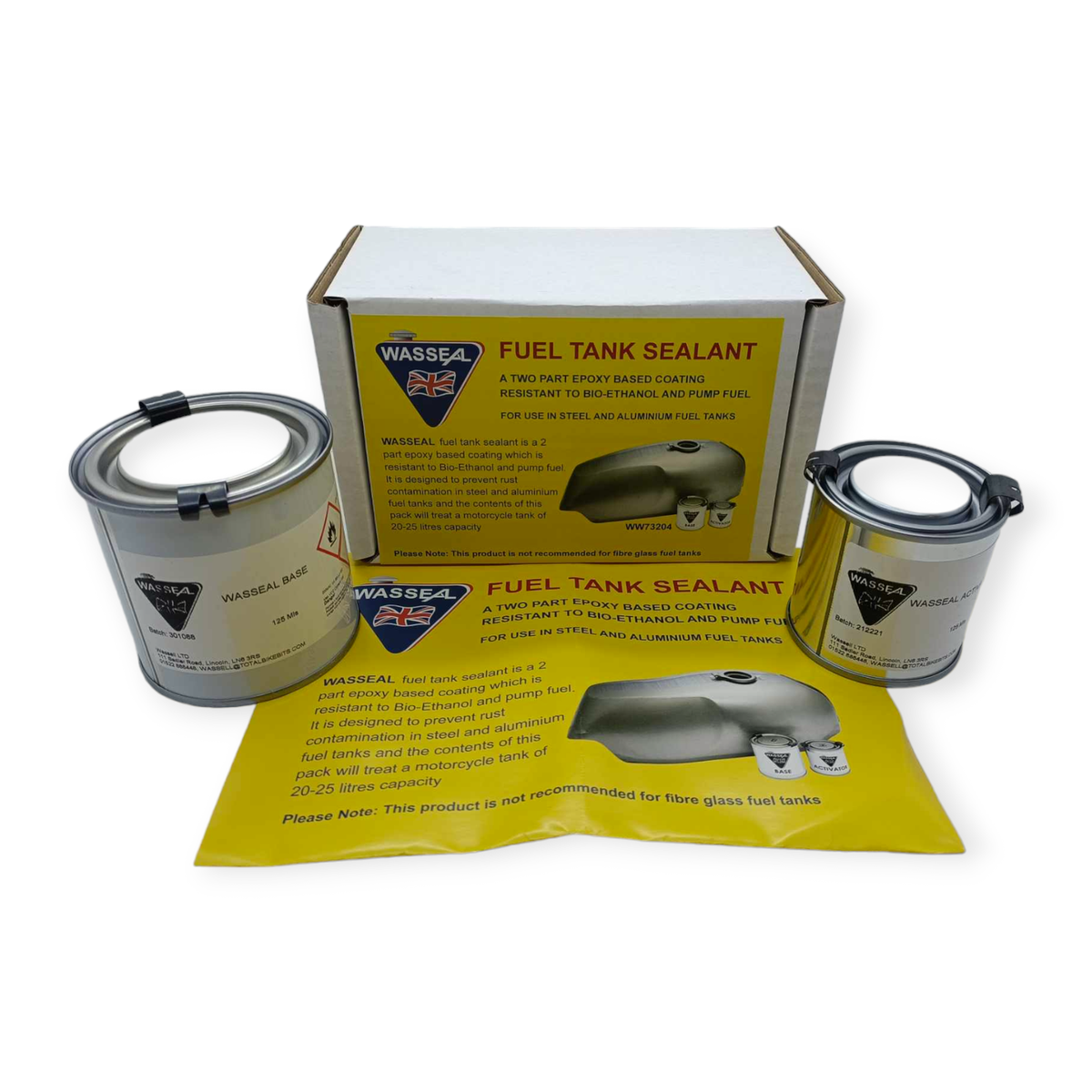 WASSEAL Ethanol Resistant Steel Aluminium Fuel Tank Sealant Kit By  Wassell UK