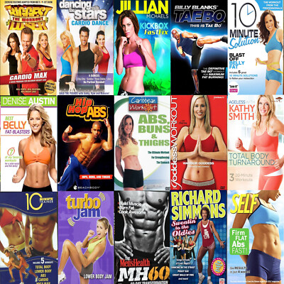 Workout Exercise Fitness Yoga Pilates DVD Lot Sale Pick and Choose Combined Ship