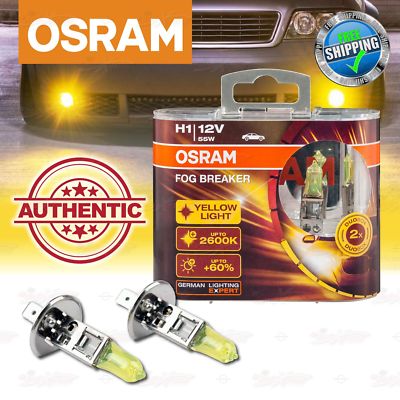 H1 OSRAM FOG BREAKER 2600K GELB Yellow NEBEL LICHT Scheinwerfer Halogen Lampen
