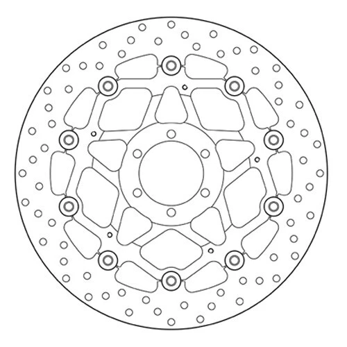 PAIR FRONT DISCS BREMBO GOLD SERIES FLOATING APRILIA 1000 SL FALCO 2004 - Image 2 of 3