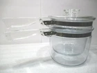 PYREX FLAMEWARE 1.5 Qt Double Boiler 3-Pc Set_#6283