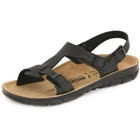 Birkenstock Saragossa Black Birko Flor Sandals Slides Ankle Strap Slingback narr