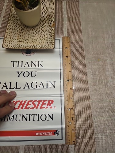 Vtg Winchester Thank You Call Again Ammunition Decal Sticker In Fair Shape 12x8 - Picture 10 of 14