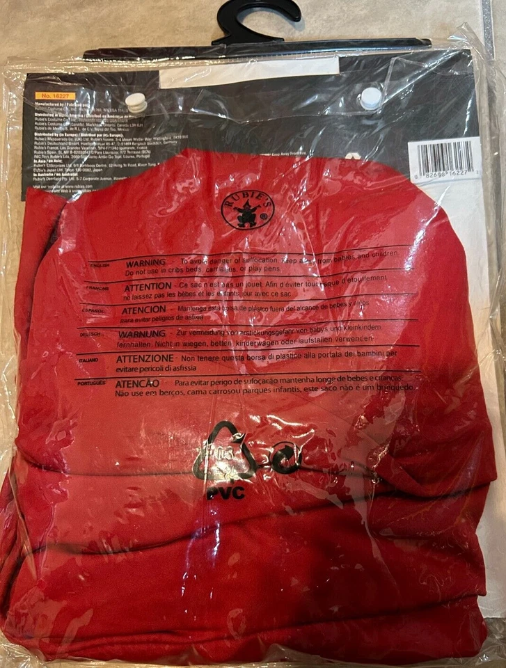 Capa Diablo Largo Completo con Capucha Rojo Disfraz Adulto Rubíes NUEVO Paquete Minorista Para Hombres Foto 2 de 2