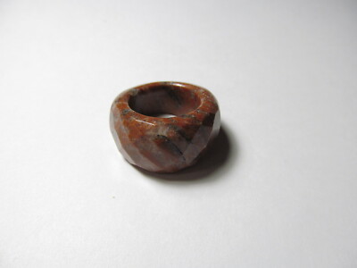 Dynamic Solid Genuine Jasper FACETED   Ring Size 7.75   JASR24D