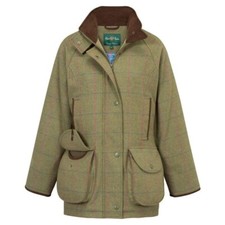Alan Paine Combrook Ladies Tweed Shooting Coat - Juniper