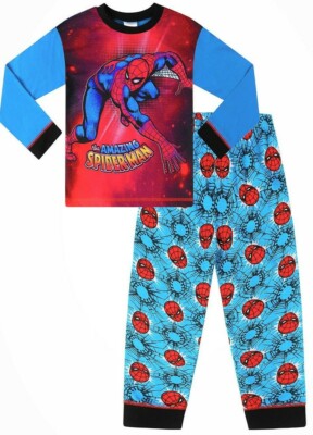 Offizieller langer Schlafanzug Marvel Spiderman blau rot Jungen