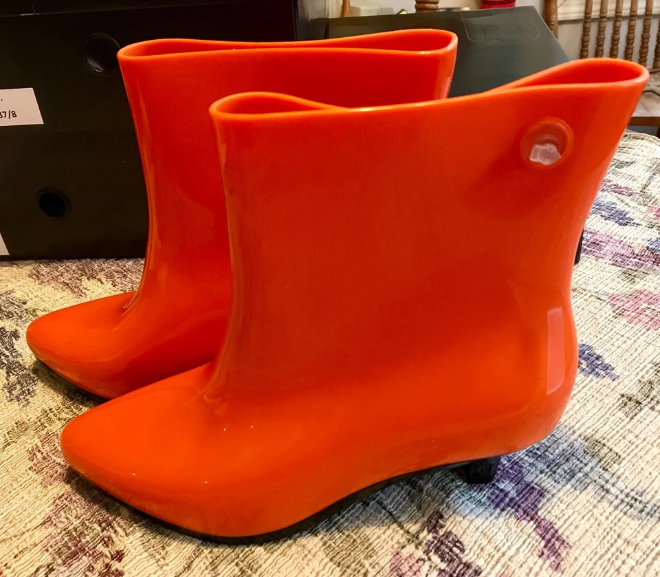 Melissa Ankle Boot + Jeremy Scott (Moschino) DK ORANGE AUTHENTIC  Shoes 7 NIB  - Image 4 of 4
