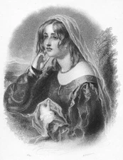 Walter Scott BRIDE OF LAMMERMOOR CUTE GIRL LUCY ASHTON, 1833 Art Print Engraving